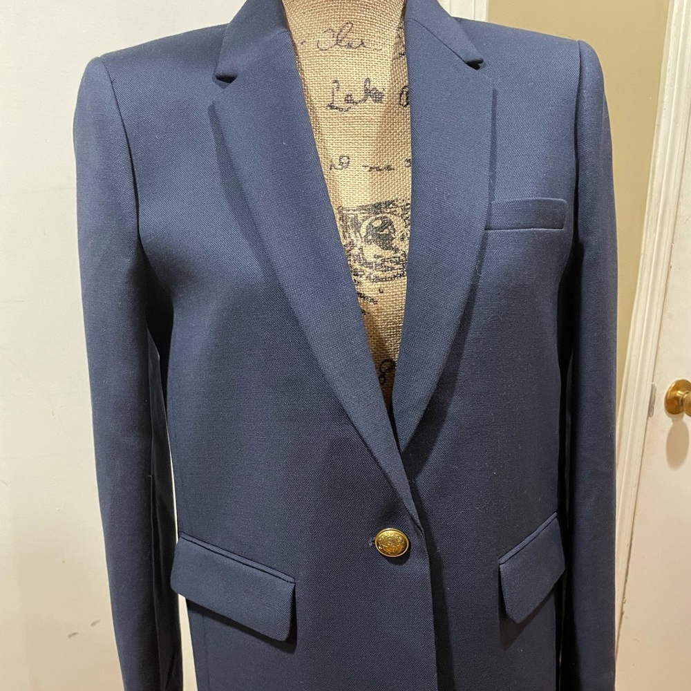 New J.CREW Navy Wool Blazer
